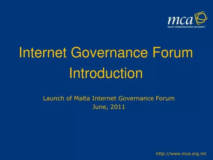 launch of malta internet governance forum june 2011