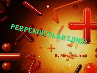 Perpendicular lines