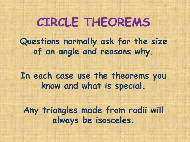 circle theorems