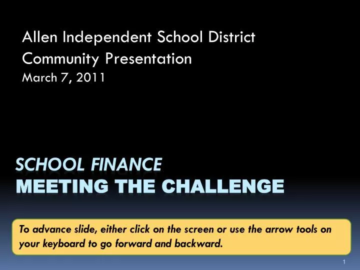 allen independent school district community presentation march 7 2011