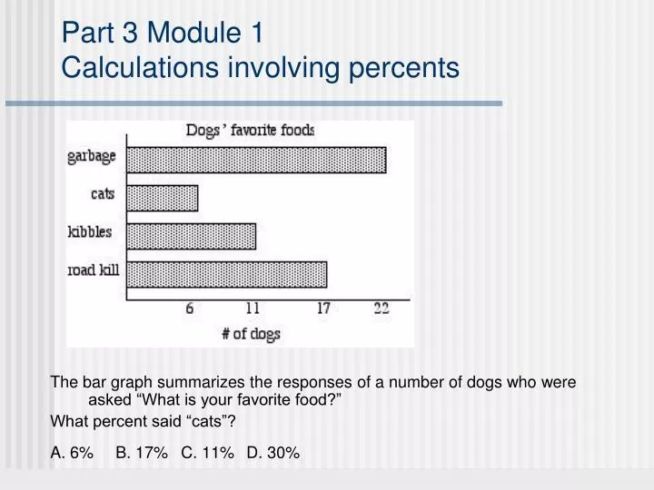 part 3 module 1 calculations involving percents