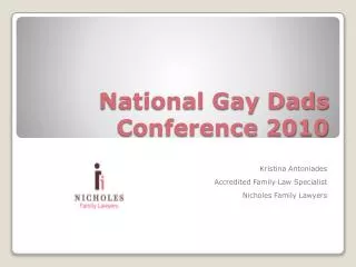 National Gay Dads Conference 2010