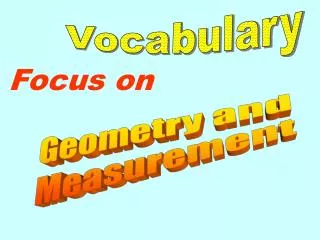 Vocabulary