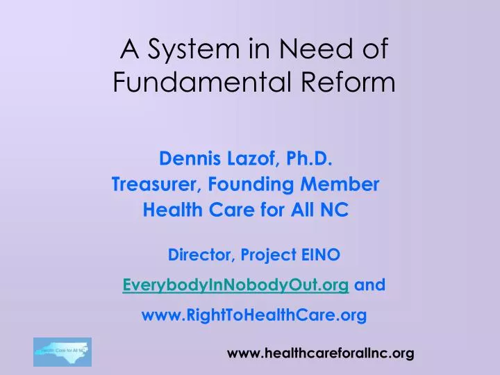 a system in need of fundamental reform