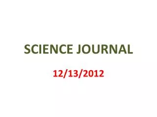 science journal
