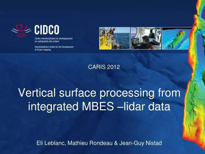 vertical surface processing from integrated mbes lidar data