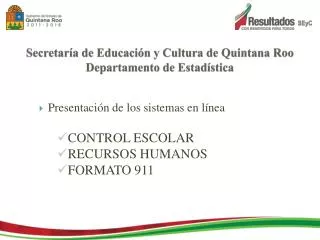 secretar a de educaci n y cultura de quintana roo departamento de estad stica