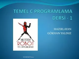temel c programlama ders 1