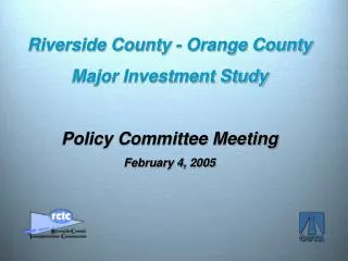 Riverside County - Orange County