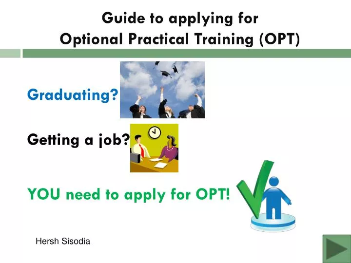 guide to applying for optional practical training opt