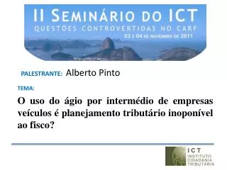 palestrante alberto pinto