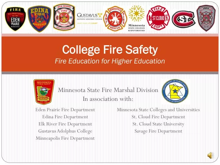 college fire safety fire education for higher education