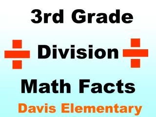 3rd Grade Division Math Facts