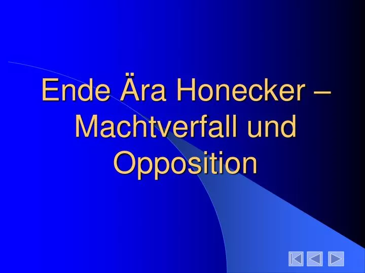 ende ra honecker machtverfall und opposition