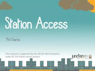 This research is supported by the CRC for Rail Innovation under R1.133 Station Access project