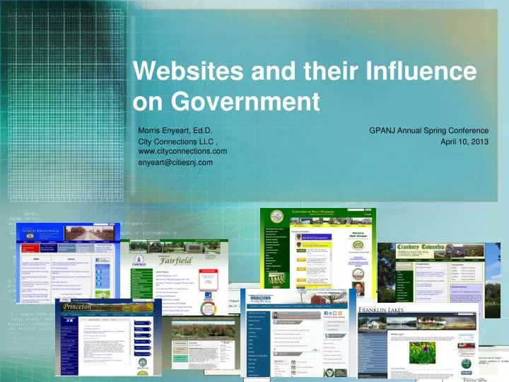 websites and their influence on government