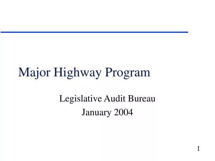 major highway program