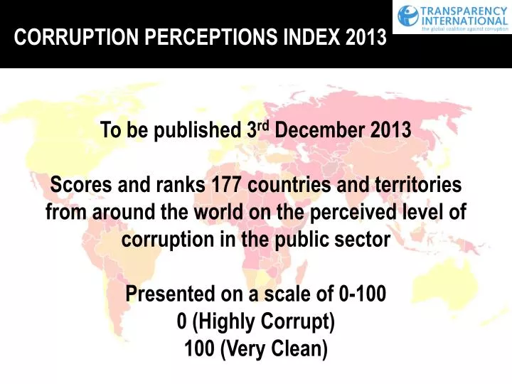 corruption perceptions index 2013