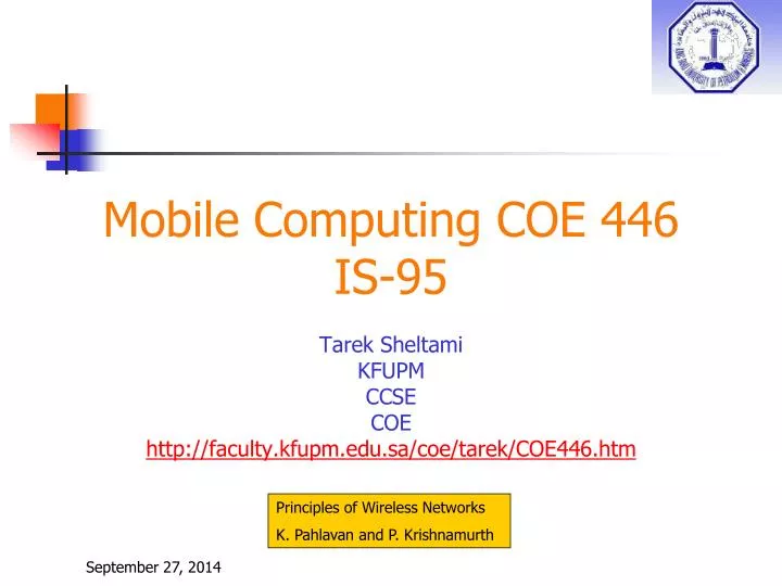 mobile computing coe 446 is 95