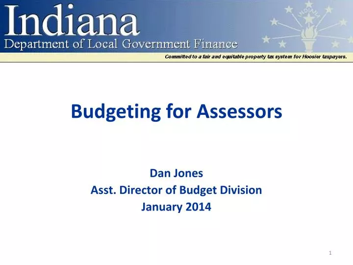 budgeting for assessors