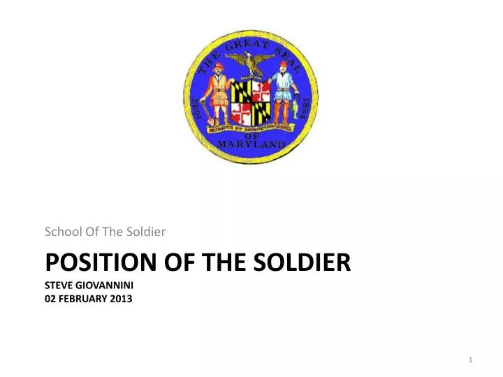 position of the soldier steve giovannini 02 february 2013