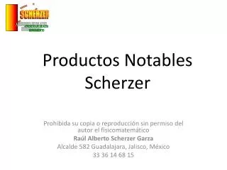 productos notables scherzer