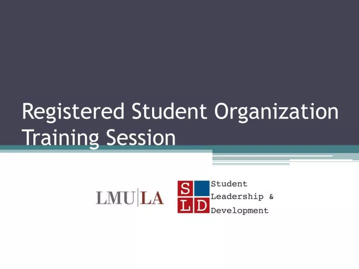 registered student organization training session