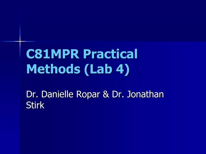 c81mpr practical methods lab 4