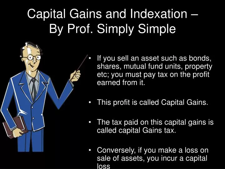 capital gains and indexation by prof simply simple