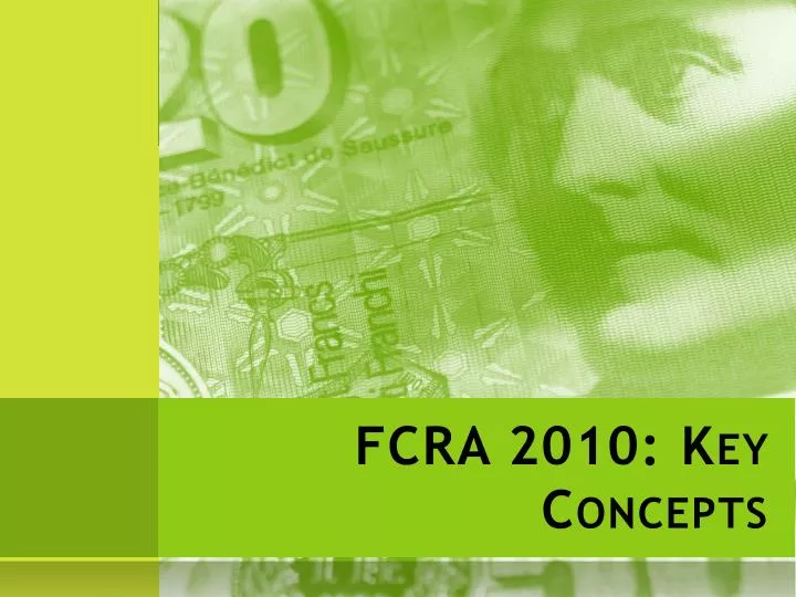 fcra 2010 key concepts
