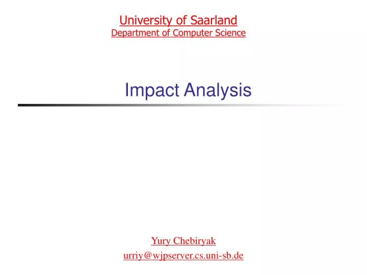 impact analysis