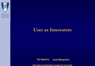 User as Innovators