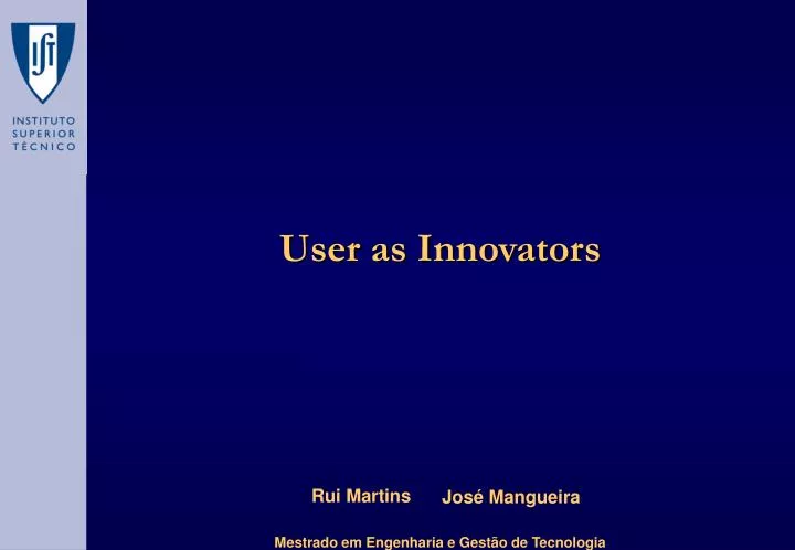 user as innovators