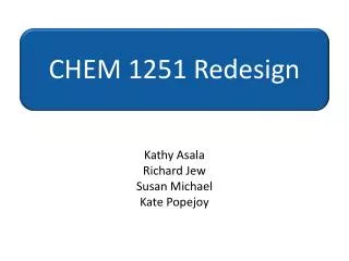 CHEM 1251 Redesign