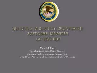 Selected Case Study: Counterfeit Software Importer Lay Eng Teo