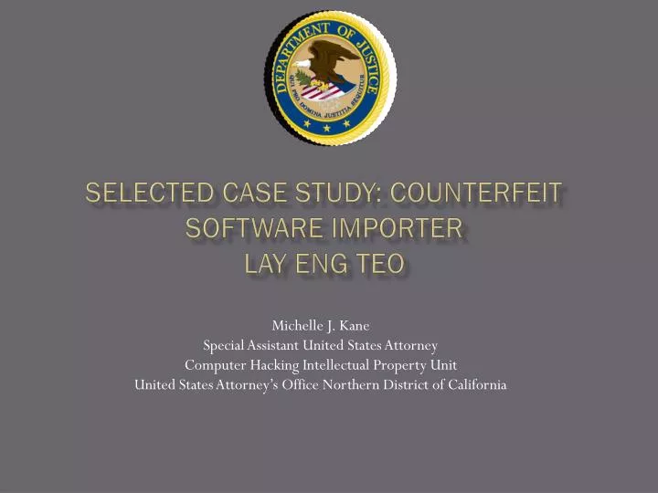 selected case study counterfeit software importer lay eng teo