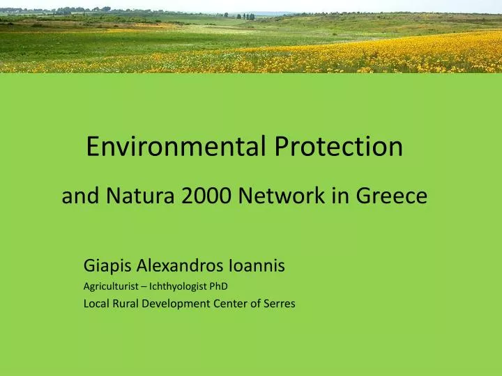 environmental protection and natura 2000 network in greece