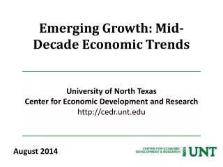 Emerging Growth: Mid-Decade Economic Trends