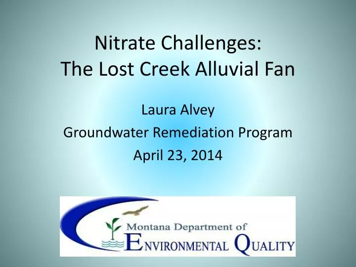 nitrate challenges the lost creek alluvial fan