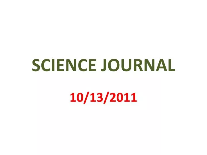 science journal
