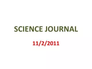 science journal