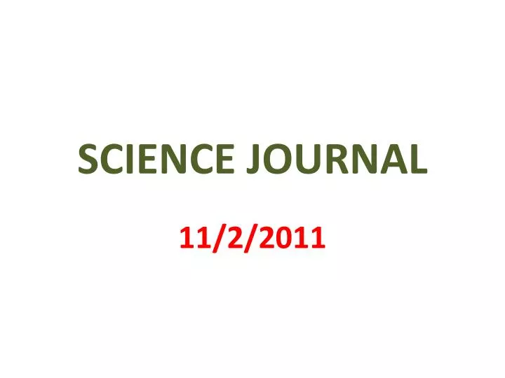 science journal