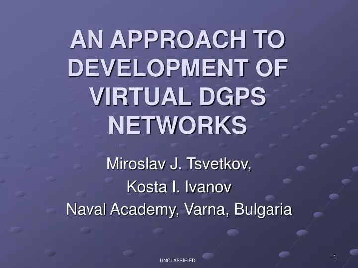 an approach to develop ment of virtual dgps network s