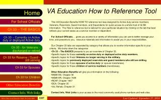 VA Education How to Reference Tool