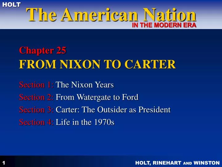chapter 25 from nixon to carter