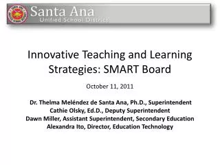 Innovative Teaching and Learning Strategies: SMART Board