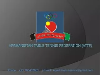Afghanistan Table Tennis Federation (ATTF)