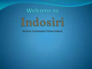 Welcome to Indosiri Software Technologies Private Limited.