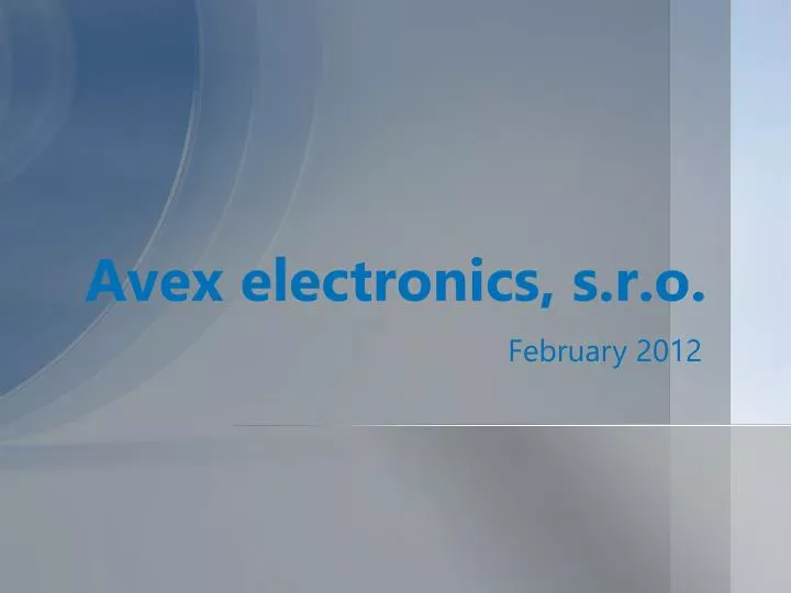 avex electronics s r o