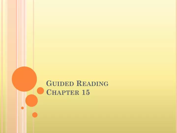 guided reading chapter 15